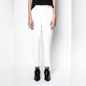 ZADIG & VOLTAIRE Panda Crepe Pants Ecru M 38